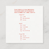 Kerst maaltijdopties Kies uw maaltijdverblijf Informatiekaartje (Achterkant)