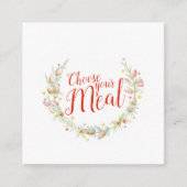 Kerst maaltijdopties Kies uw maaltijdverblijf Informatiekaartje (Voorkant)