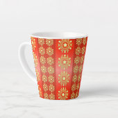 Kerst Maan Ster Patroon-65756 Latte Mok (Linkerhoek)