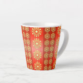 Kerst Maan Ster Patroon-65756 Latte Mok (Rechterhoek)