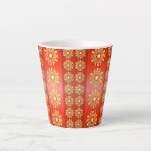 Kerst Maan Ster Patroon-65756 Latte Mok (Voorkant)