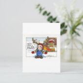 Kerst "maar meneer" Cartoon 2 Feestdagenkaart (Staand voorkant)