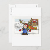 Kerst "maar meneer" Cartoon 2 Feestdagenkaart (Voorkant / Achterkant)