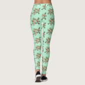 Kerst Macaron Kleuren Mistletoe Leggings (Achterkant)