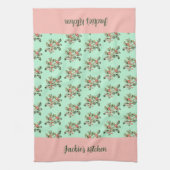 Kerst Macaron Kleuren Mistletoe Theedoek (Verticaal)