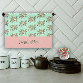 Kerst Macaron Kleuren Mistletoe Theedoek