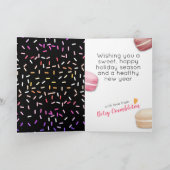 Kerst macaroon koekjes strooit bakken feestdagen kaart (Binnen)