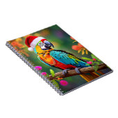 Kerst Macaw Dearing A Santa Hat-56485 Notitieboek (Rechterzijde)