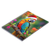 Kerst Macaw Dearing A Santa Hat-56485 Notitieboek (Linkerzijde)
