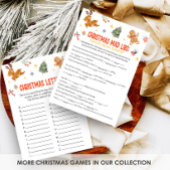 Kerst Mad Libs Spel Feestdagenkaart
