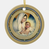  kerst, Madonna en kind Keramisch Ornament (Voorkant)