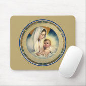 kerst, Madonna en kind Muismat (Met muis)