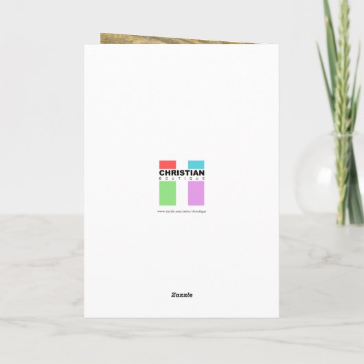 Kerst Madonna en Kind Rustiek Hout Christelijk Feestdagen Kaart (Achterkant)