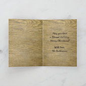 Kerst Madonna en Kind Rustiek Hout Christelijk Feestdagen Kaart (Binnen)