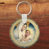 kerst, Madonna en kind Sleutelhanger (Achterkant)