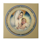  kerst, Madonna en kind Tegeltje (Voorkant)