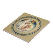  kerst, Madonna en kind Tegeltje (Zijkant)
