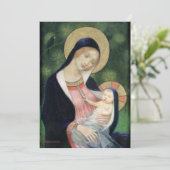 Kerst Madonna & Kind vintage Feestdagenkaart (Staand voorkant)