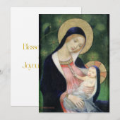 Kerst Madonna & Kind vintage Feestdagenkaart (Voorkant / Achterkant)