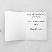 Kerst magie van de golfer feestdagen kaart (Binnen)