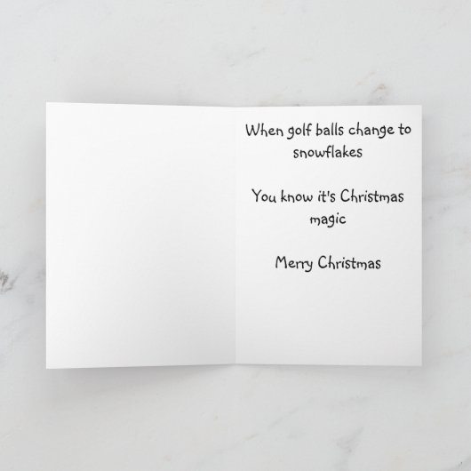 Kerst magie van de golfer feestdagen kaart (Binnen)