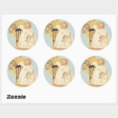 Kerst-magisch Ronde Sticker (Vel)