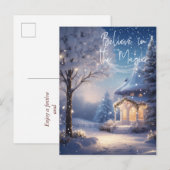 Kerst Magische Feestelijke Lichten Vakantie Briefk Feestdagenkaart (Voorkant / Achterkant)