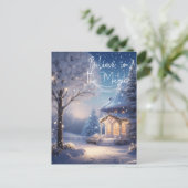 Kerst Magische Feestelijke Lichten Vakantie Briefk Feestdagenkaart (Staand voorkant)