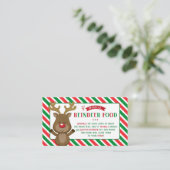 Kerst Magische rendieren voedsel Labels voor kinde (Staand voorkant)