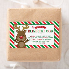 Kerst Magische rendieren voedsel Labels voor kinde