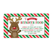 Kerst Magische rendieren voedsel Labels voor kinde (Voorkant)