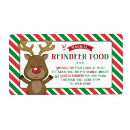 Kerst Magische rendieren voedsel Labels voor kinde