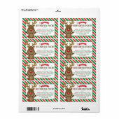 Kerst Magische rendieren voedsel Labels voor kinde (Full Sheet)