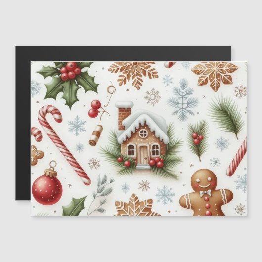 Kerst magnetische kaart (Voorkant / Achterkant)