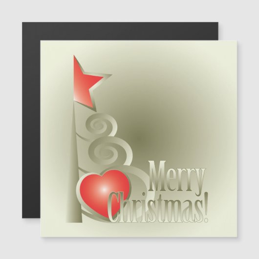 Kerst Magnetische Uitnodiging (Voorkant / Achterkant)
