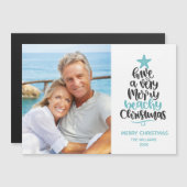 Kerst Magnetische Vakantiekaart Strand (Voorkant / Achterkant)