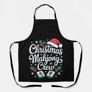 Kerst Mahjong Crew Kerstman Hoed Hulst Tegels Xmas Schort