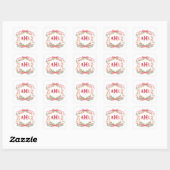 Kerst Mahjong | Monogram Vierkante Sticker (Vel)