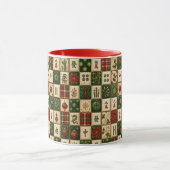 Kerst Mahjong Tegel Mok (Midden)