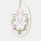 Kerst Mahjong Tegelmotief Keramisch Ornament (Links)