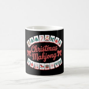 Kerst Mahjong Tegels Bogen Kerstmis Vakantieseizoe Koffiemok