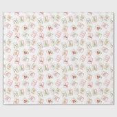 Kerst Mahjong Tegels Cadeaupapier (Vlak)