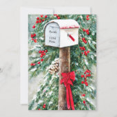 Kerst mailbox persoonlijk budget Kerstmis Feestdagenkaart (Voorkant)