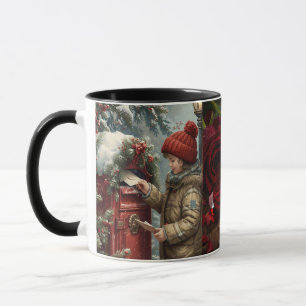 Kerst mailbox reismokkop warme drank winter drinkw mok