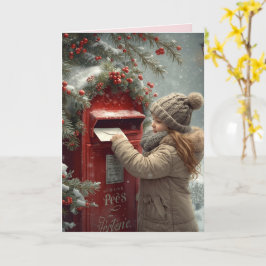 Kerst mailbox warm festieve vakantiebericht kaart