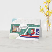 Kerst Mailman Bedankt Essential Worker Kaart (Gele Bloem)