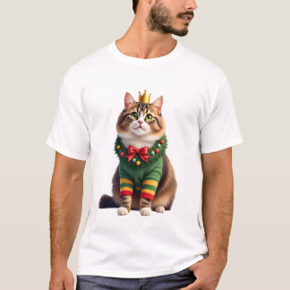 Kerst Maine Coon Amerikaanse Langhaar (1) T-shirt