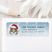 Kerst Maine Coon Kat Retourlabels Etiket (Insitu)