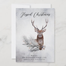 Kerst - Majestic Rustic Deer Antlers Pine Cone