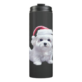 Kerst Maltese - Perfect Voor Dierenliefhebbers Kla Thermosbeker
